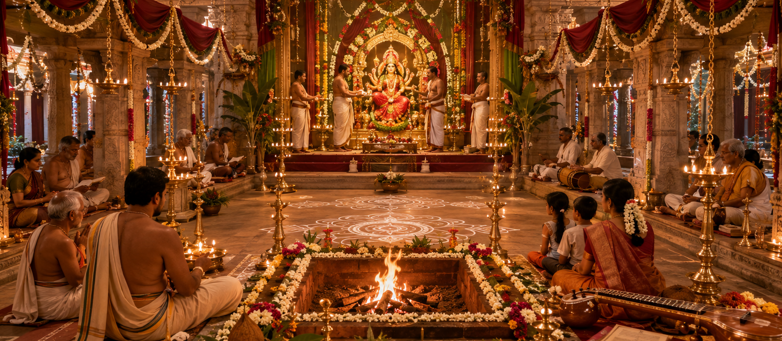 Sharada Navarathri Mahotsavam 2026: Complete Guide to Ten Sacred Days at Sri Ganesha Temple