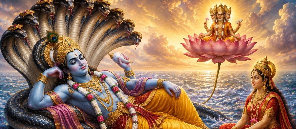 Why Does Lord Vishnu Rest on Adishesha?