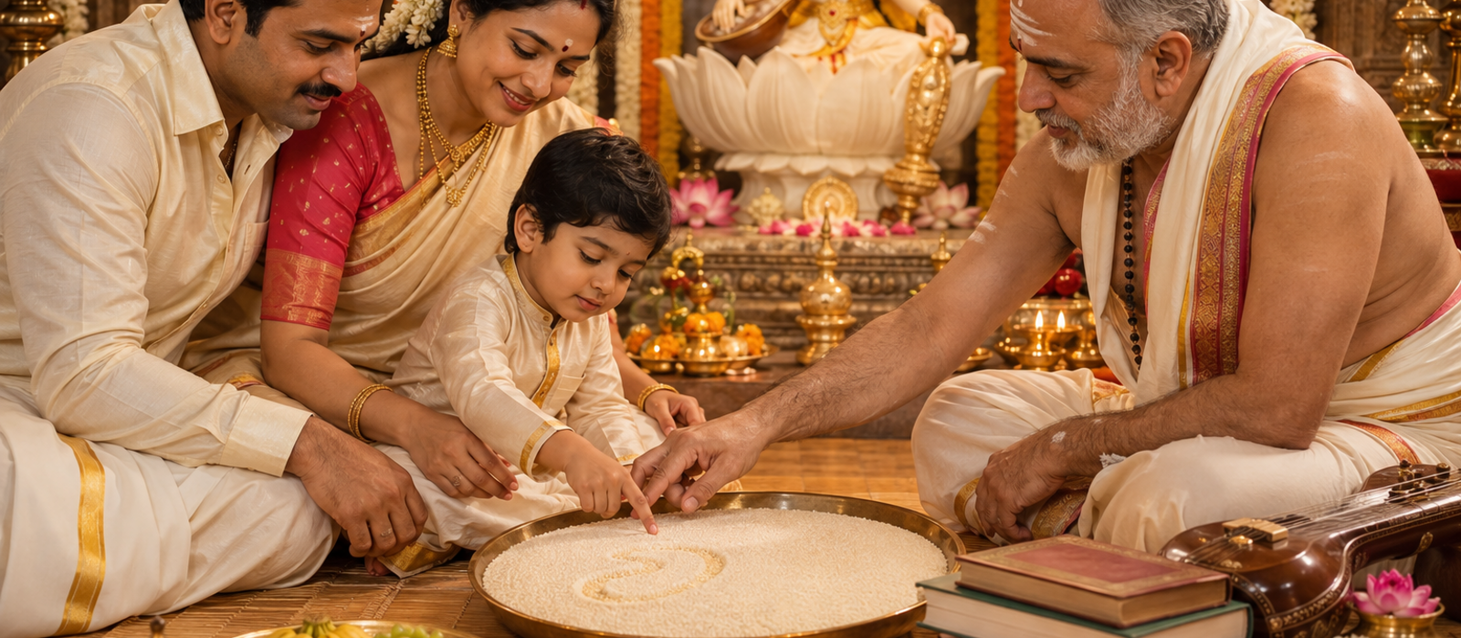 Vijaya Dasami and Vidyaarambham: A Sacred Beginning Blessed by Goddess Saraswathi