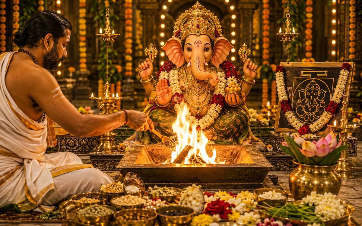 Beginning Every Day with Lord Ganesha: The Significance of Ashtadravya Ganapathi Homam