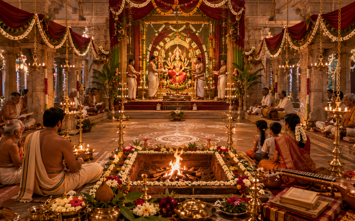 Sharada Navarathri Mahotsavam 2026: Complete Guide to Ten Sacred Days at Sri Ganesha Temple