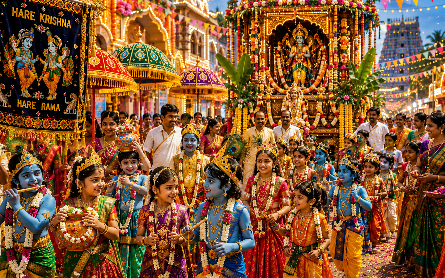 Why Do Children Dress as Krishna, Radha, Gopas &amp; Gopikas?