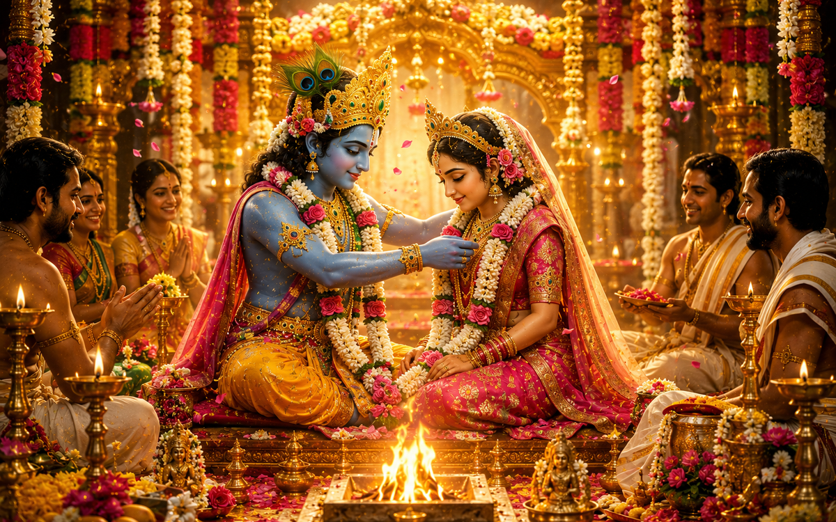 The Divine Love of Radha and Krishna: Understanding the Spiritual Significance of Sri Radha Krishna Kalyanam