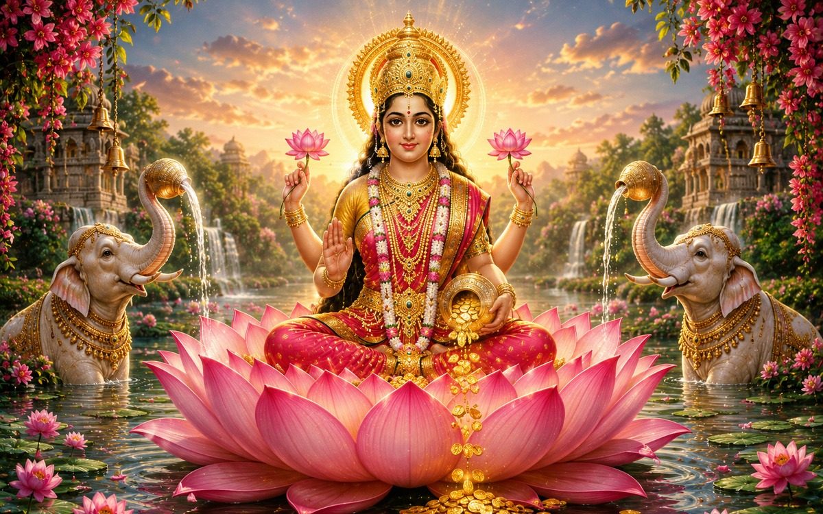 Why Does Goddess Lakshmi Sit on a Lotus? Understanding the Symbolism of Sri Mahalakshmi