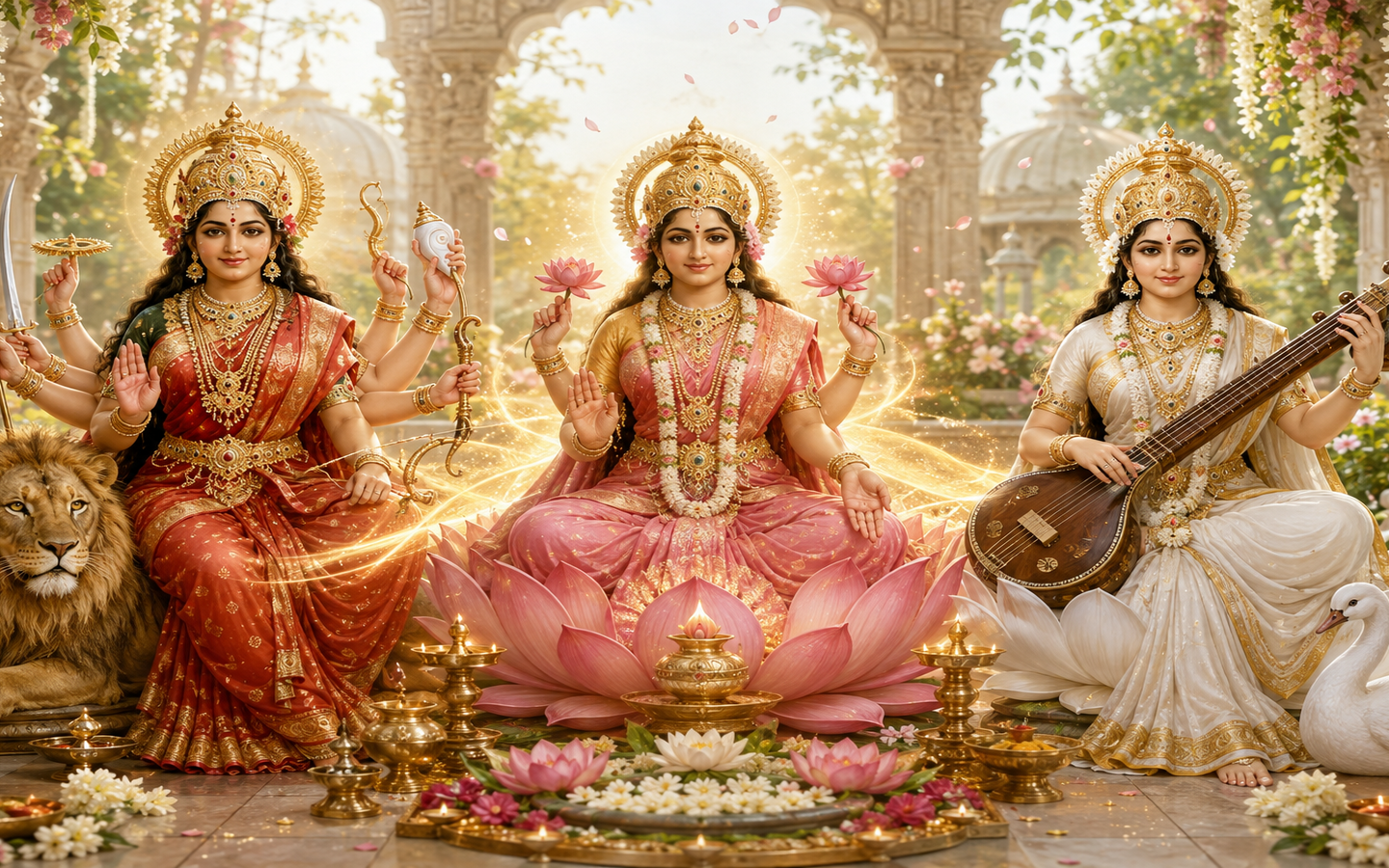 From Strength to Prosperity to Wisdom: The Divine Journey of Navarathri