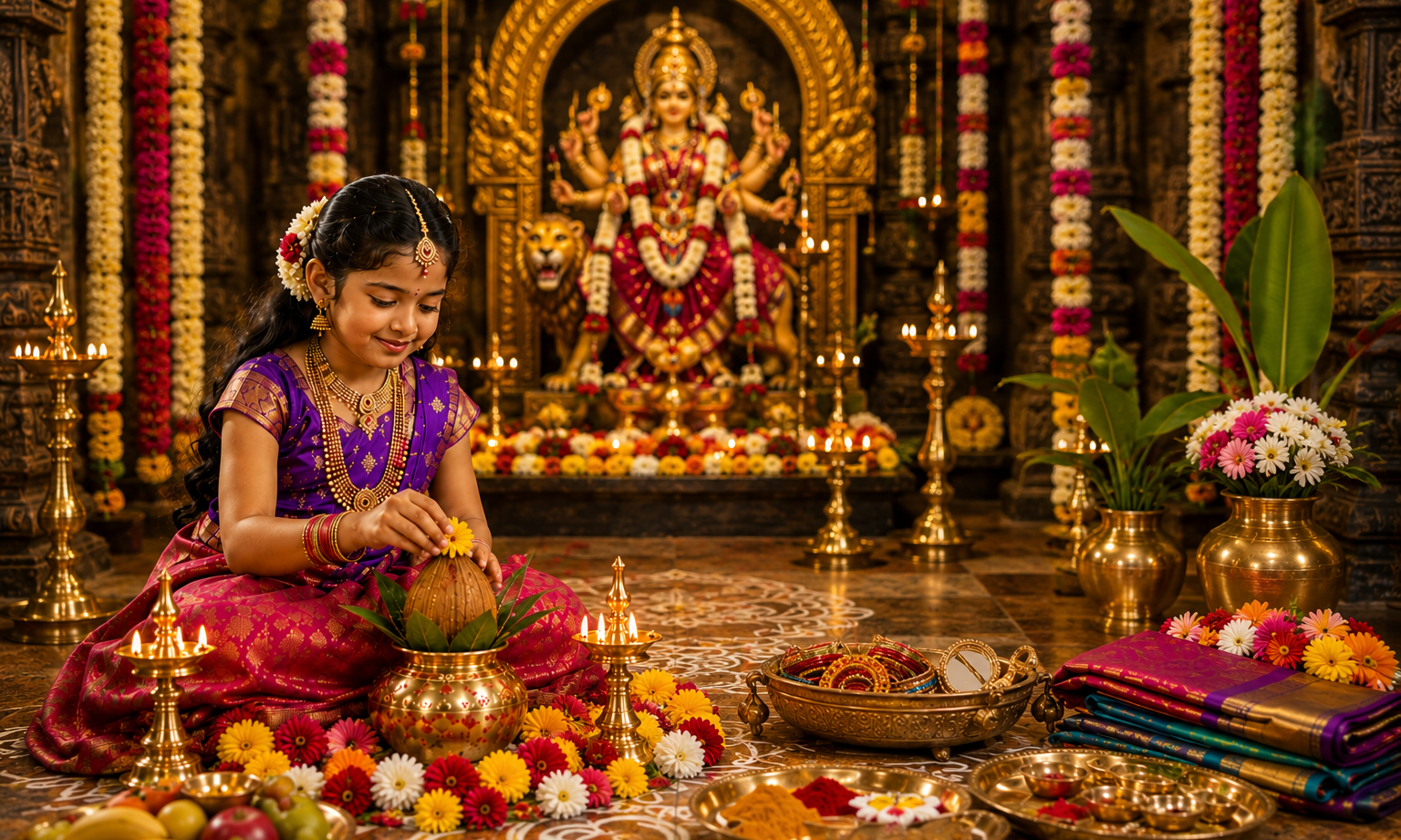 Sharada Navarathri Mahotsavam 2026 - Kanya &amp; Kumari Puja