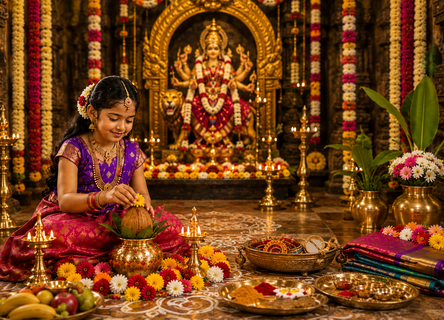 Sharada Navarathri Mahotsavam 2026 - Kanya &amp; Kumari Puja